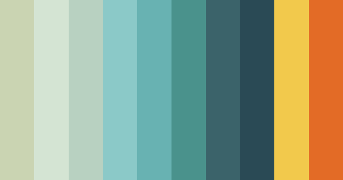 Download coastal oasis color palette PNG image (landscape)
