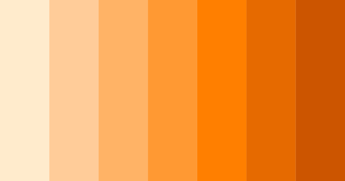 Download bright orange color palette PNG image (landscape)