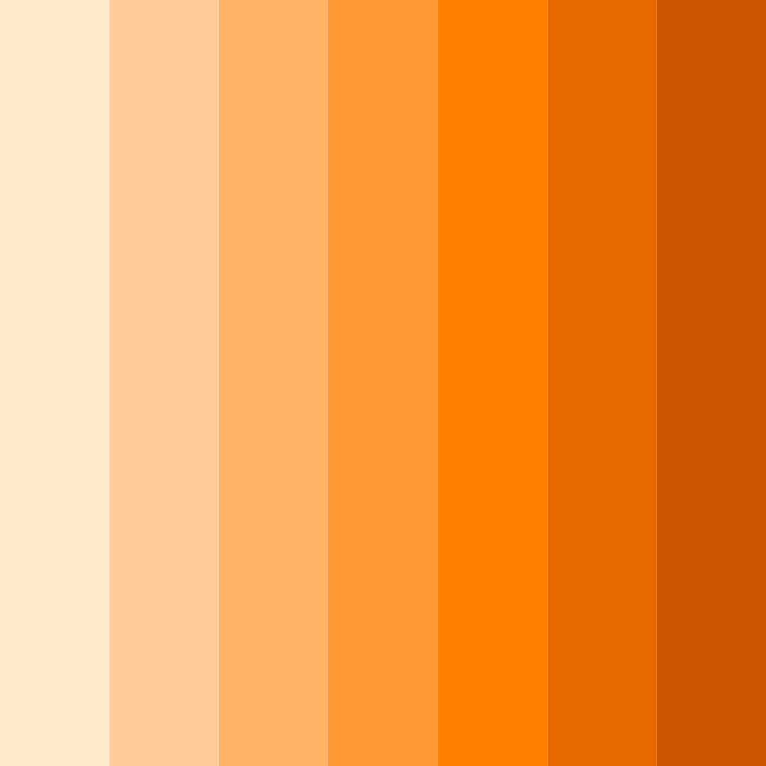 Download bright orange color palette PNG image (square)