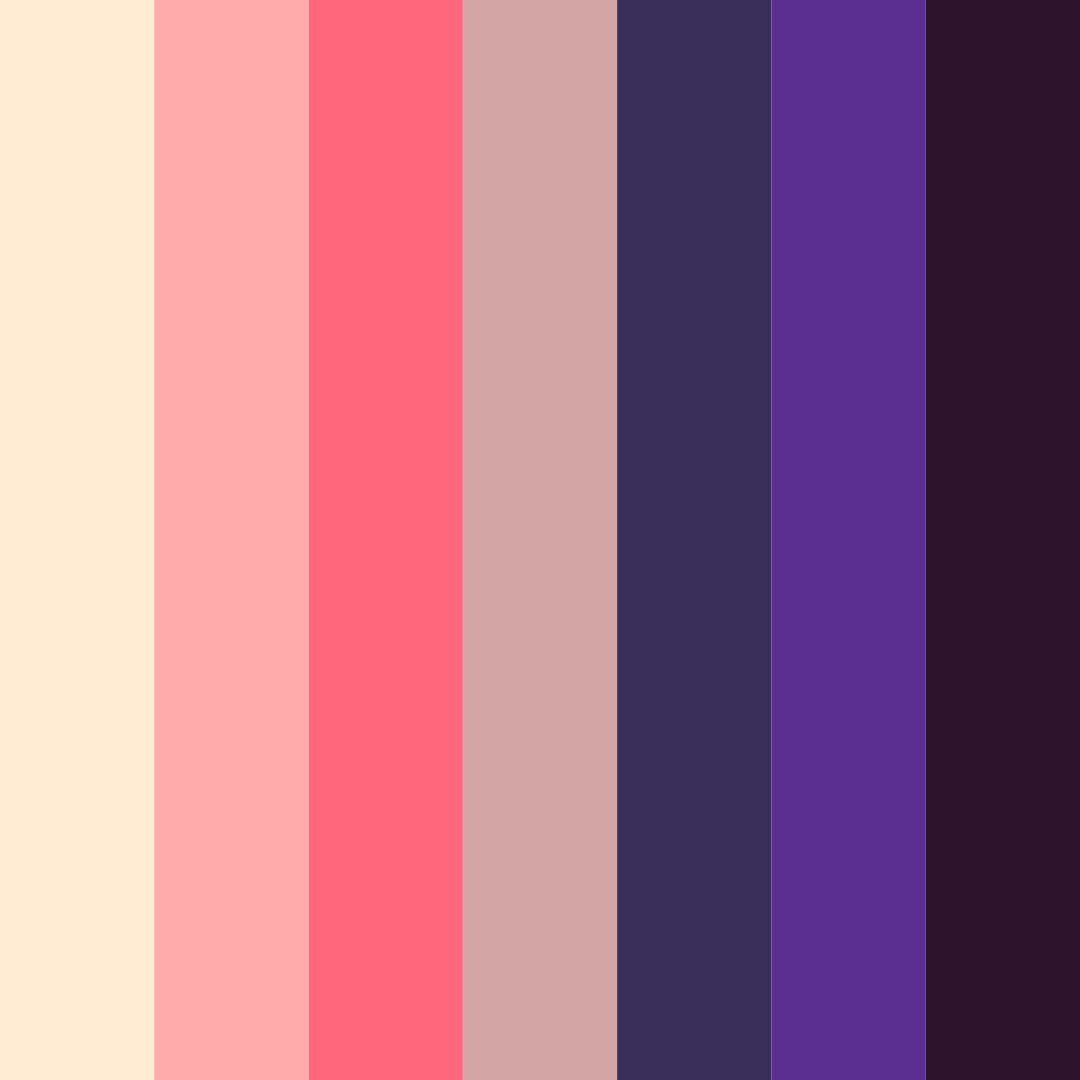 Download whimsical twilight color palette PNG image (square)