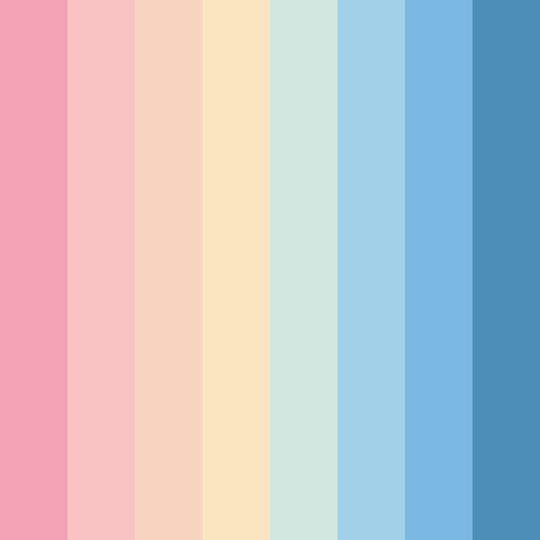 Download pastel blue color palette PNG image (square)