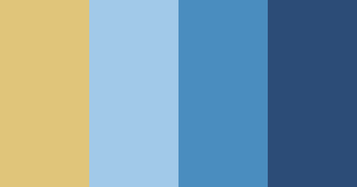 Download golden blue color palette PNG image (landscape)