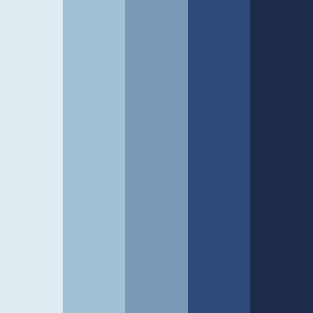 Download navy blue serenity color palette PNG image (square)