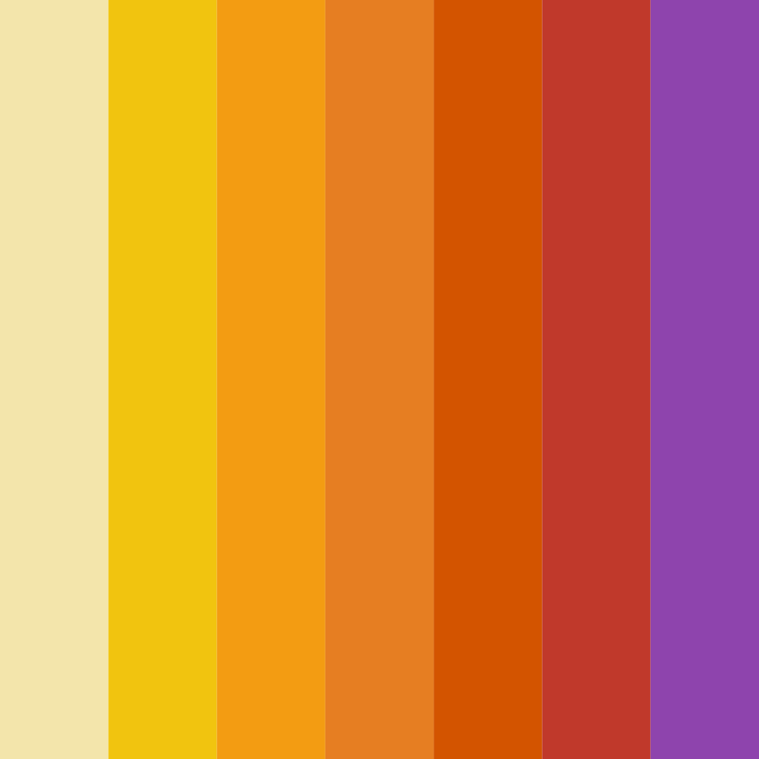 Download sunset symphony color palette PNG image (square)