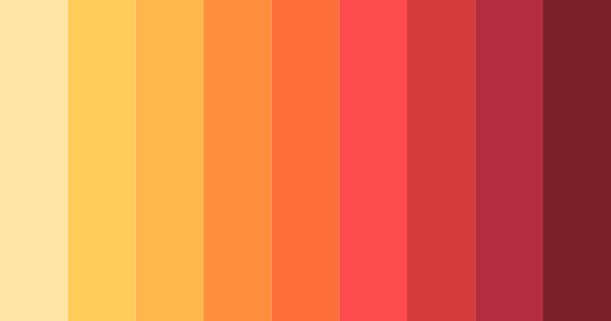 Download tropical orange color palette PNG image (landscape)