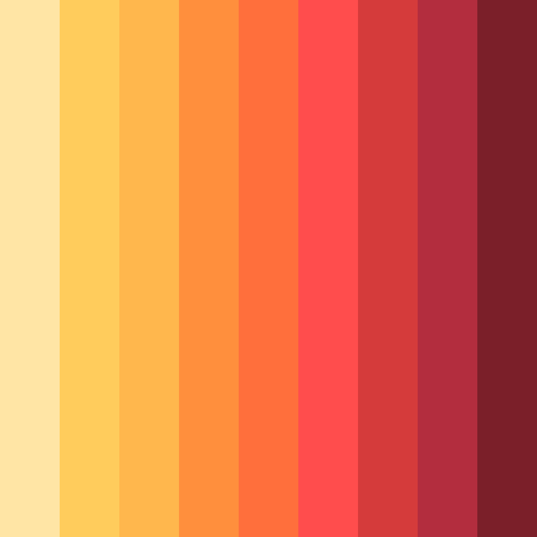 Download tropical orange color palette PNG image (square)