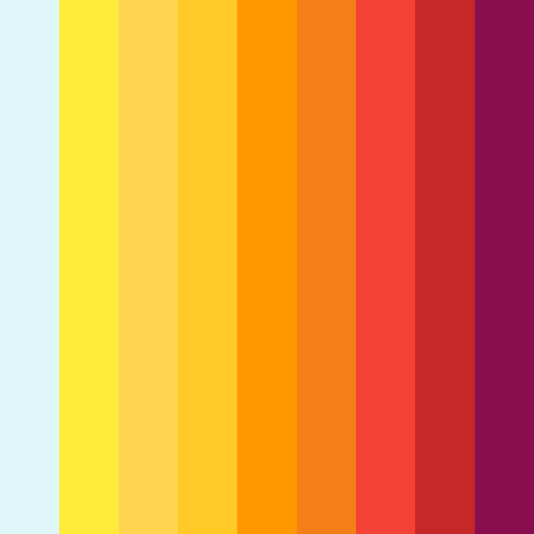 Download sunset oasis color palette PNG image (square)