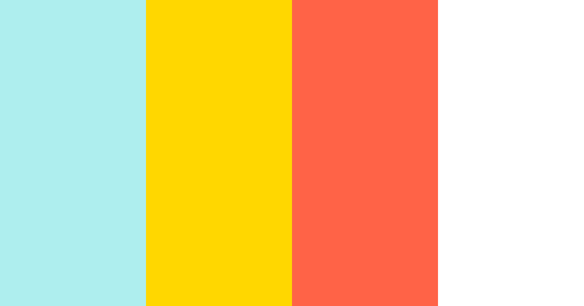 Download light aqua yellow red white color palette PNG image (landscape)