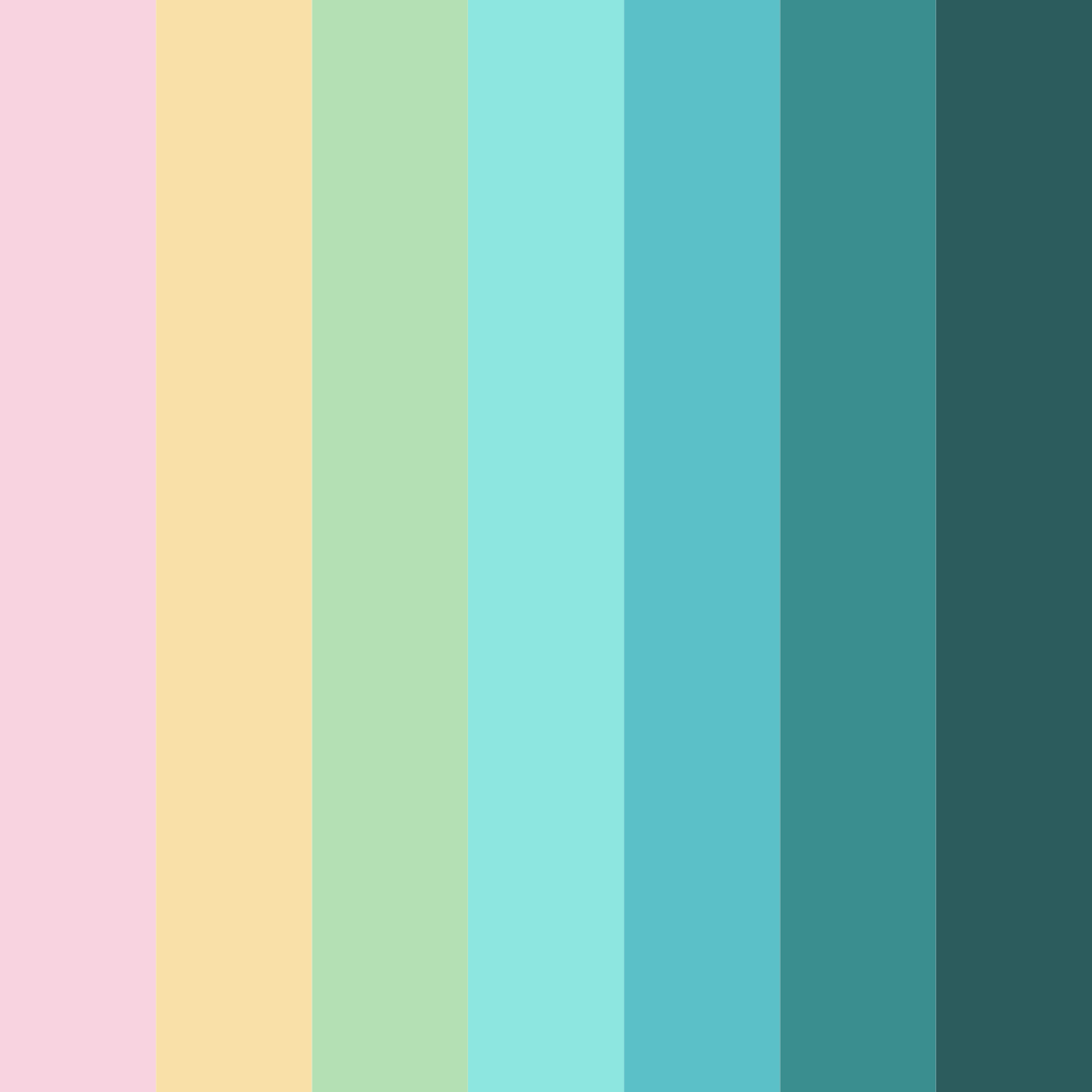 Download shades of pink and green color palette PNG image (square)