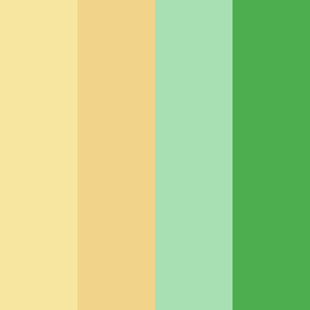 Download minted sunshine color palette PNG image (square)