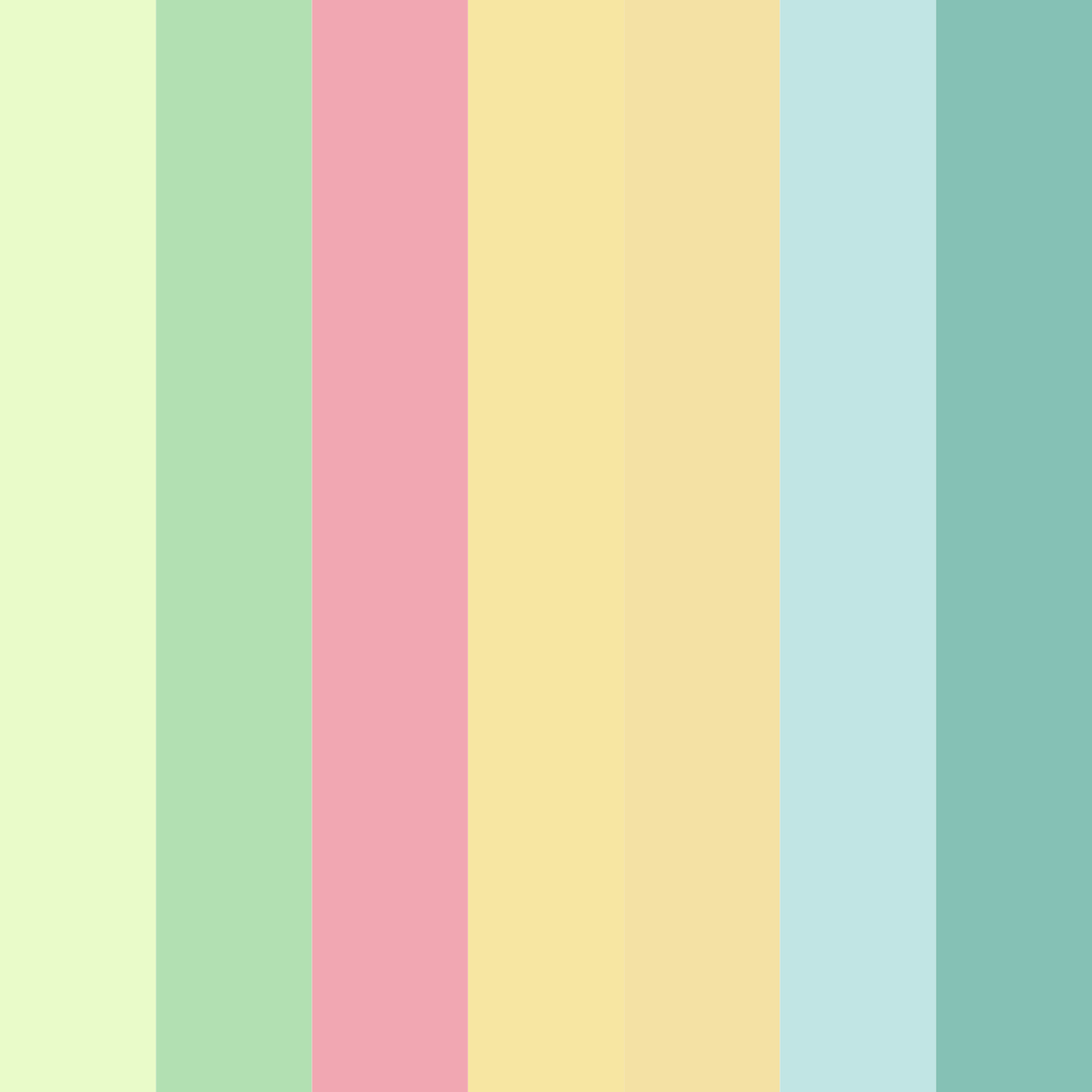 Download pastel dreams color palette PNG image (square)