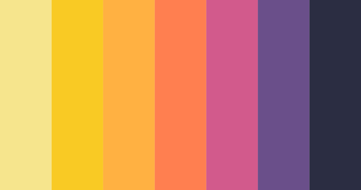 Download vibrant sunset color palette PNG image (landscape)