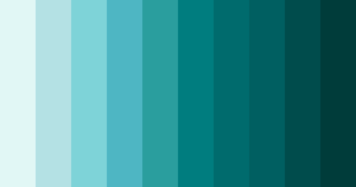 Download teal party color palette PNG image (landscape)