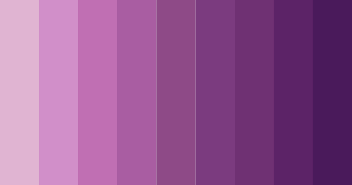 Download shades of mauve color palette PNG image (landscape)
