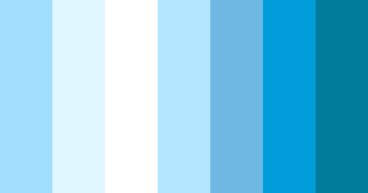 Download shades of blue color palette PNG image (landscape)
