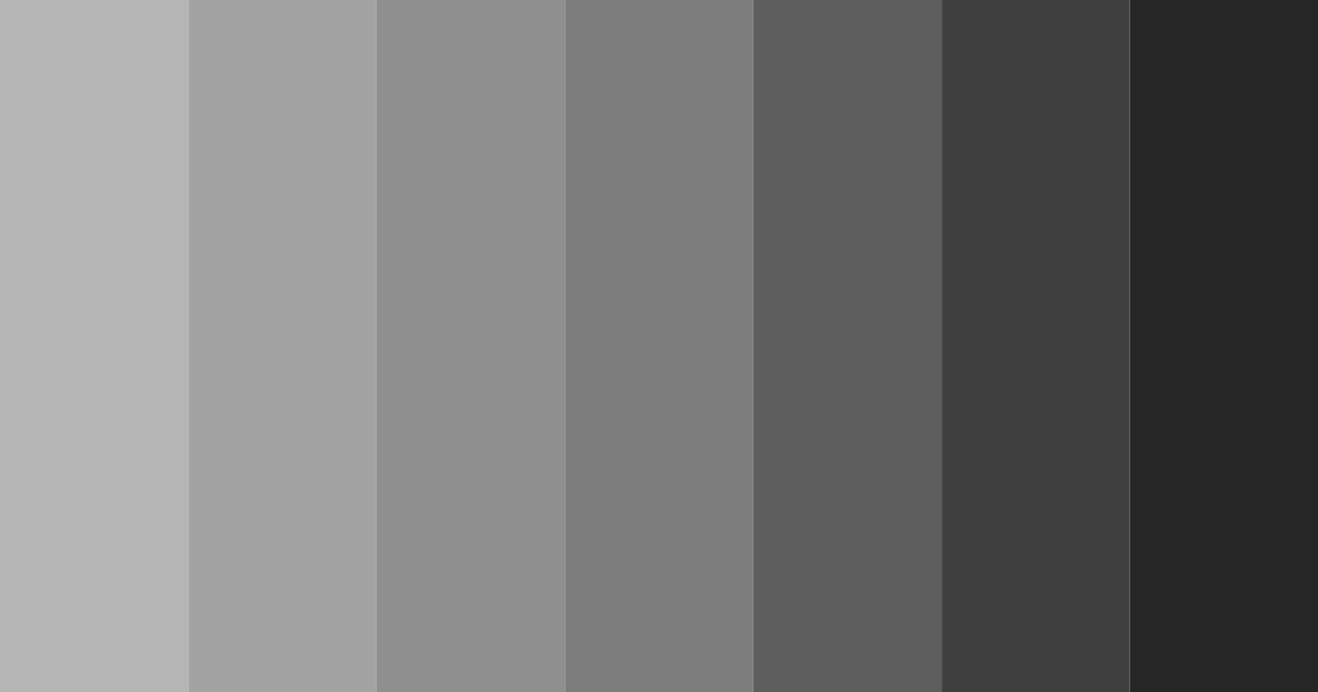 Download shades of grey color palette PNG image (landscape)