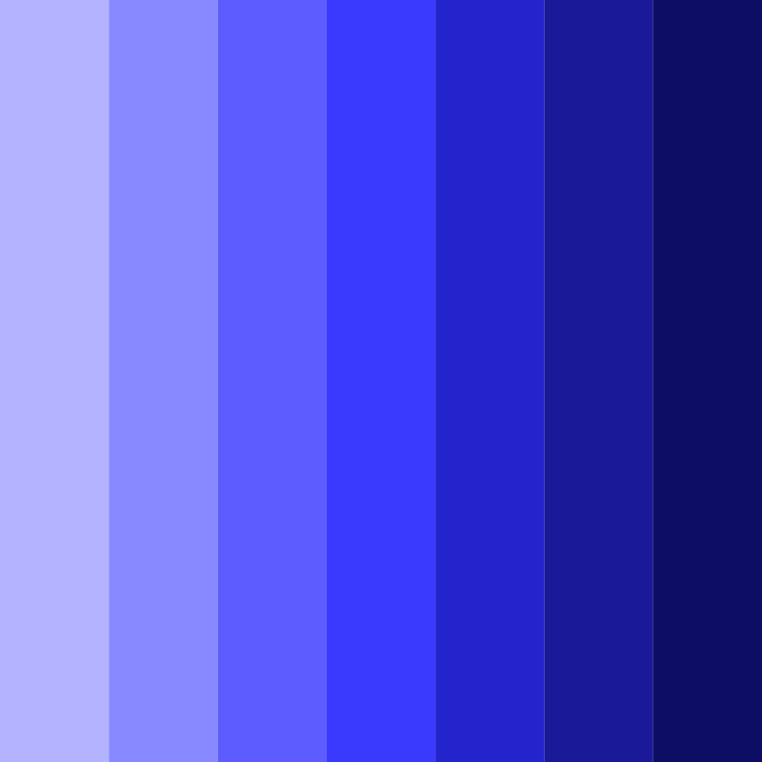 Download celestial blues color palette PNG image (square)