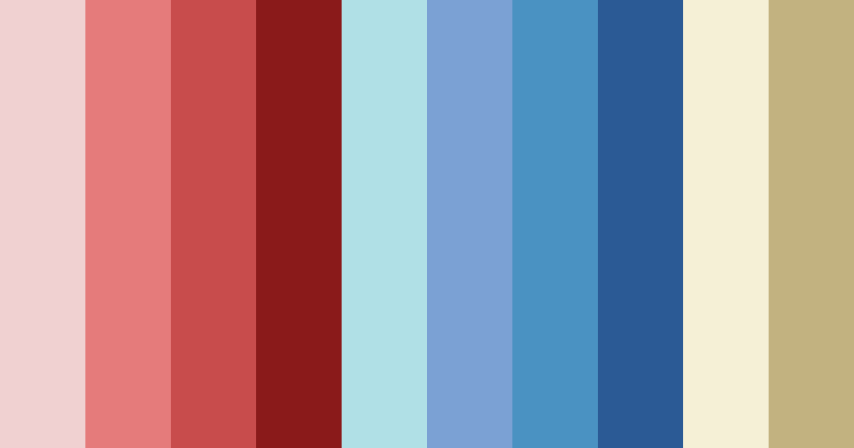 Download red and blue beige color palette PNG image (landscape)