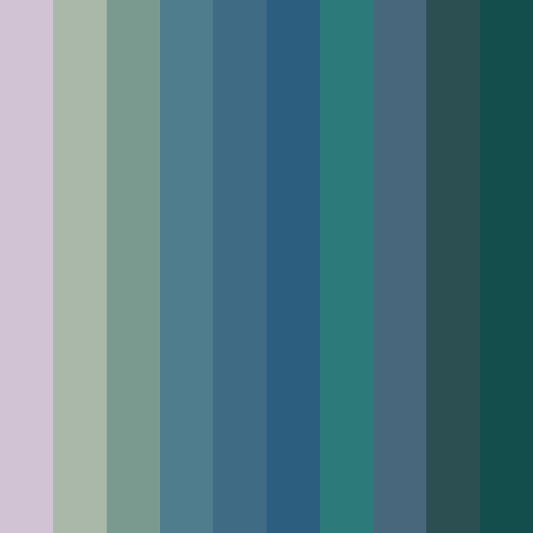 Download cool teal color palette PNG image (square)