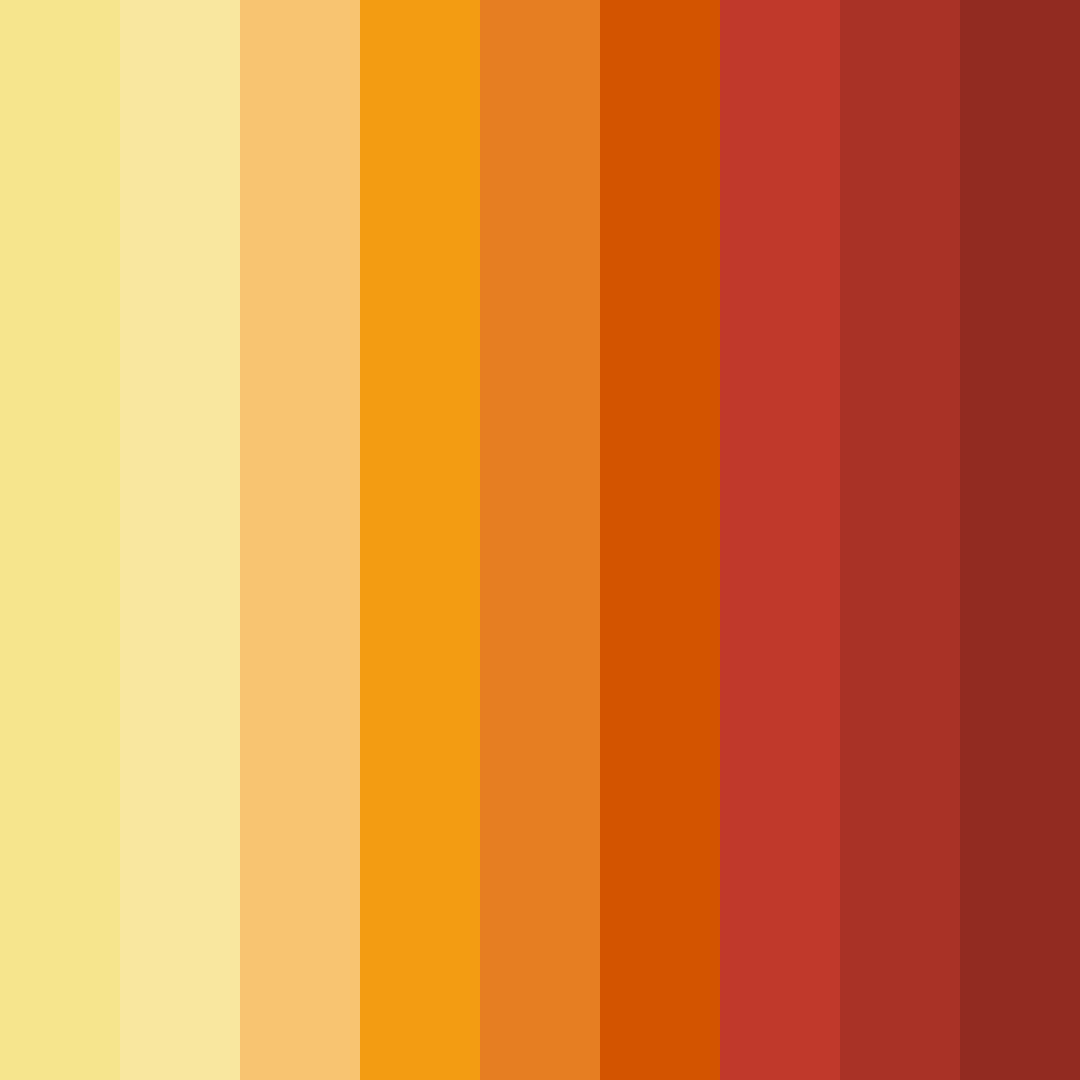 Download autumn ember glow color palette PNG image (square)