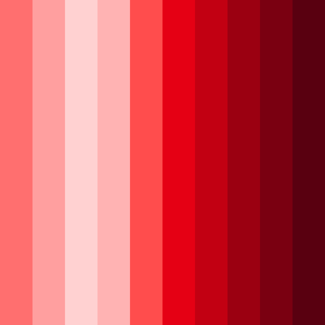 Download red shades color palette PNG image (square)