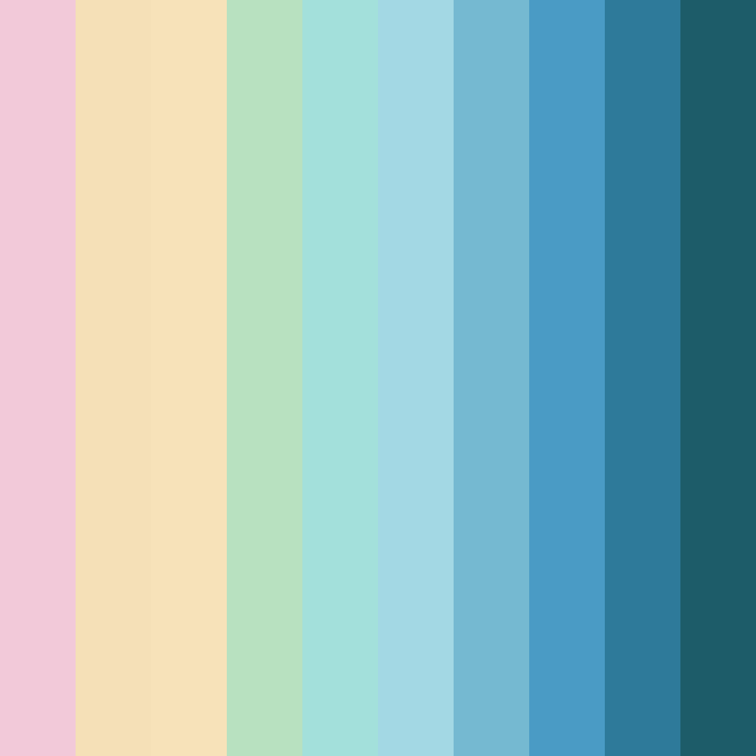 Download minty ice cream color palette PNG image (square)