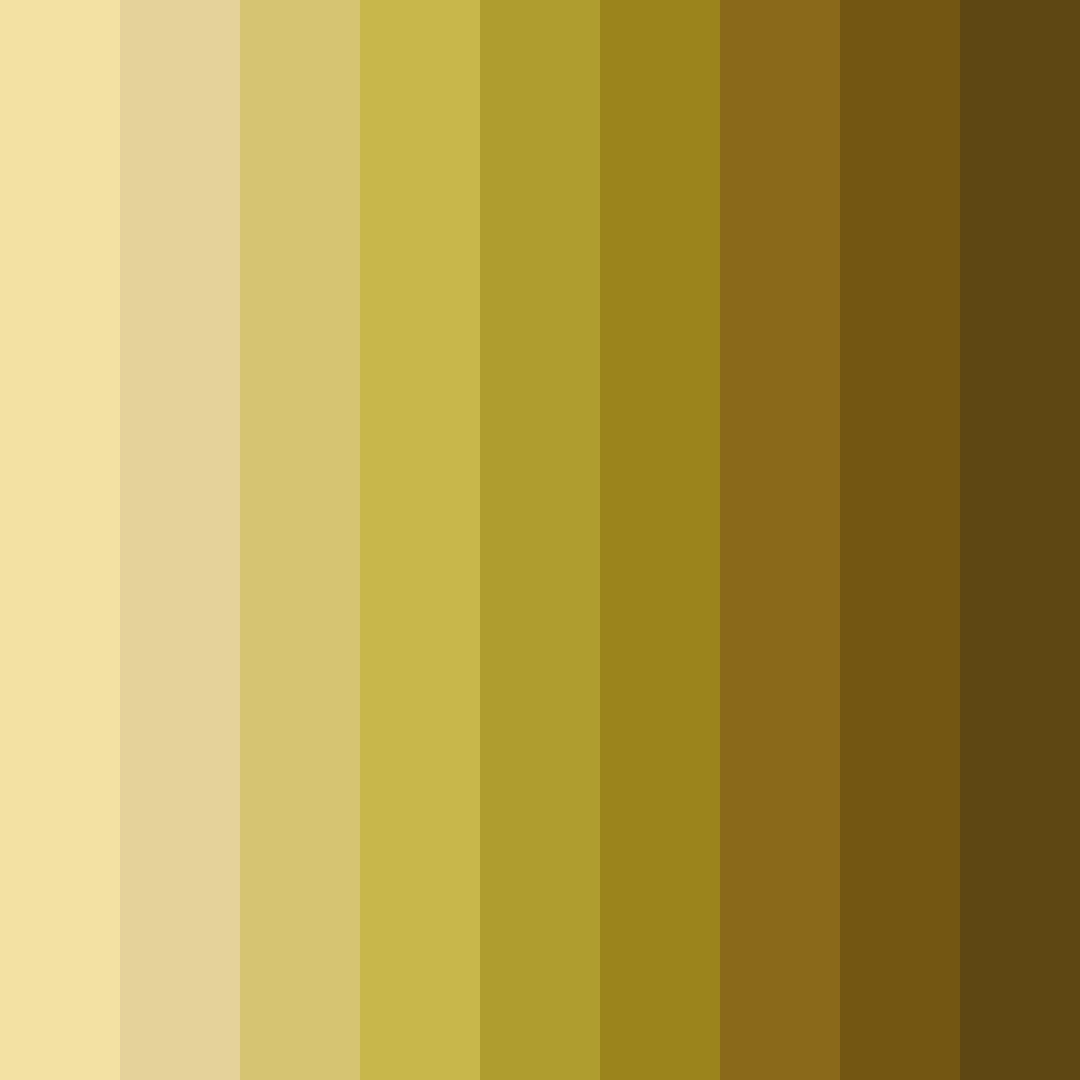 Download shades of yellow color palette PNG image (square)