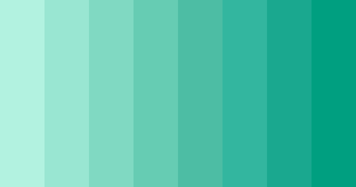 Download minty fresh color palette PNG image (landscape)