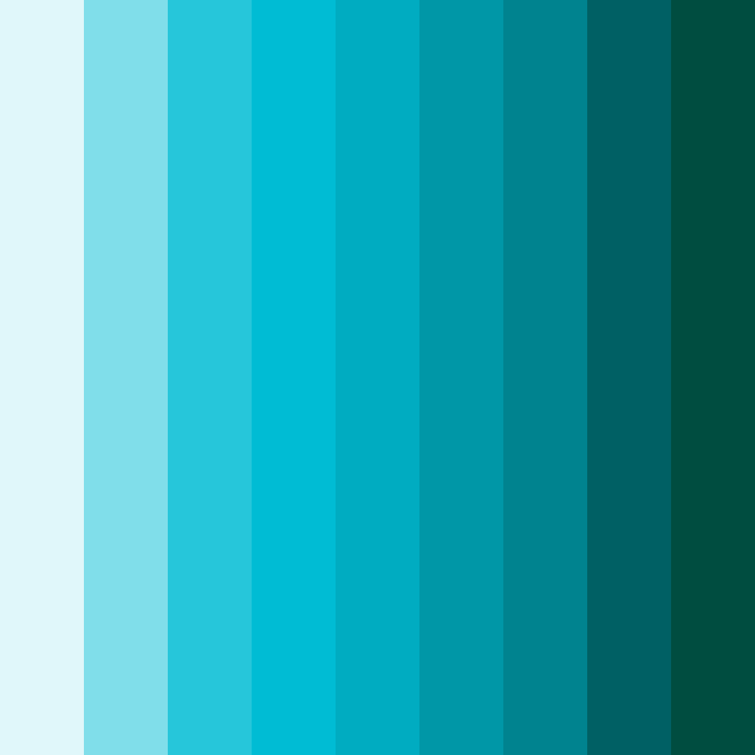 Download turquoise brilliant color palette PNG image (square)