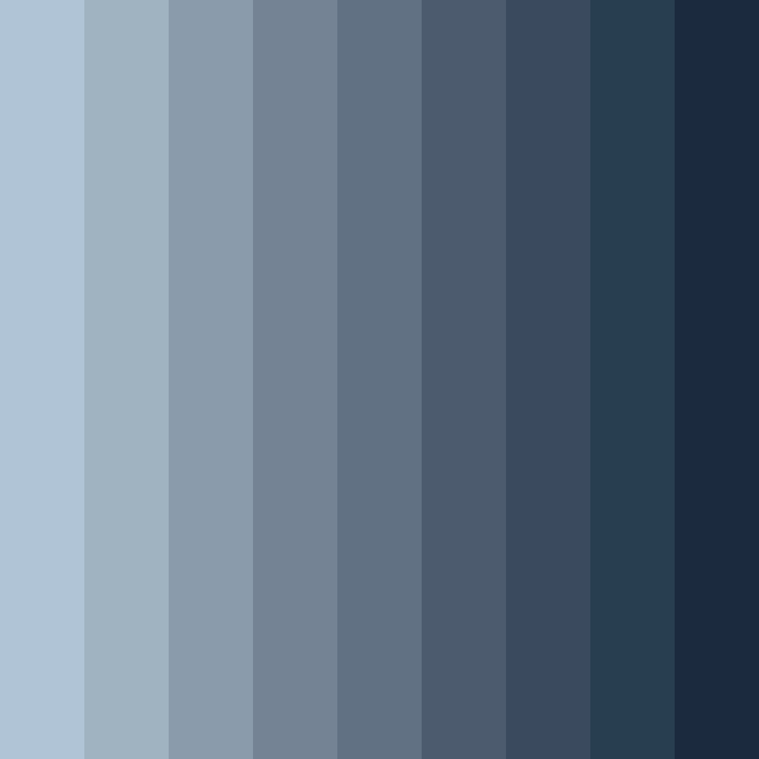 Download misty blue horizon color palette PNG image (square)