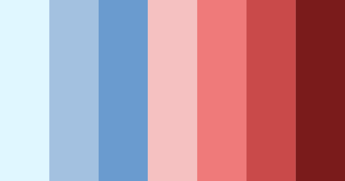 Download blue and red harmony color palette PNG image (landscape)