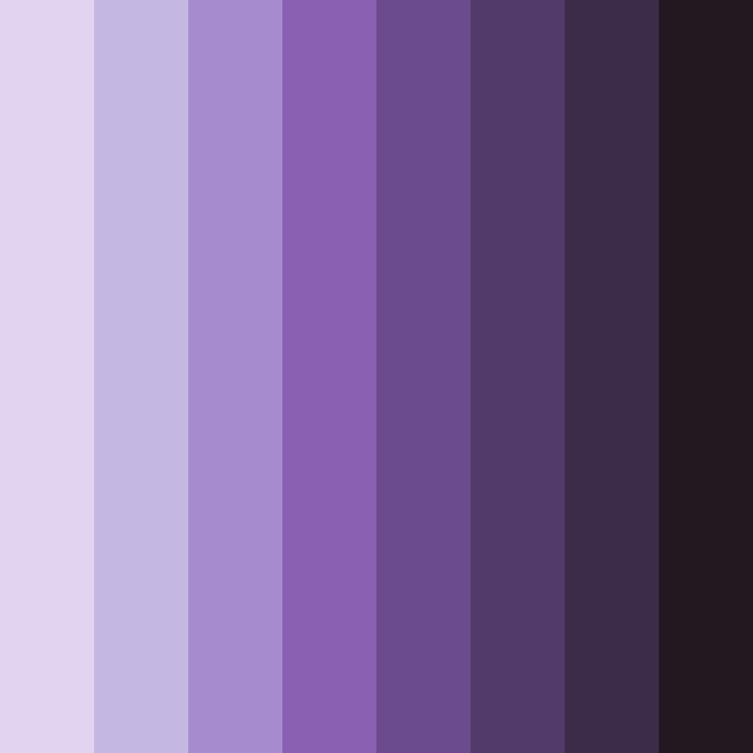 Download shades of purple color palette PNG image (square)