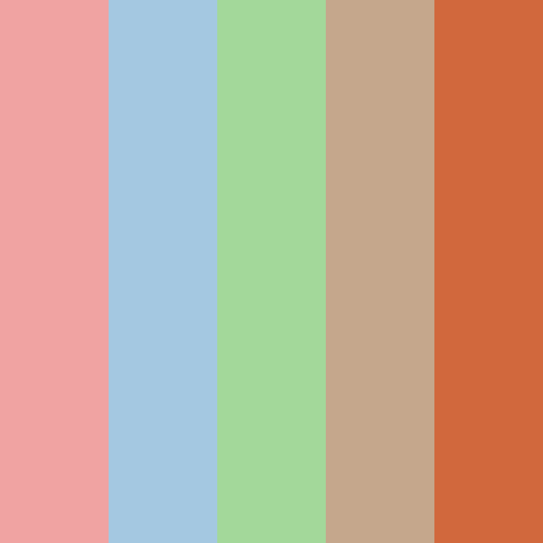 Download colorful earth color palette PNG image (square)