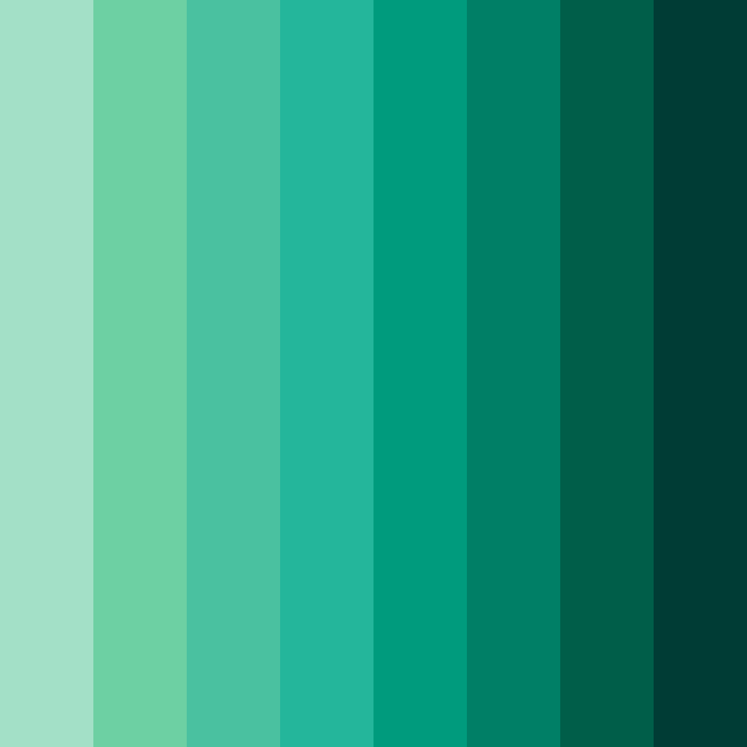 Download emerald abyss color palette PNG image (square)