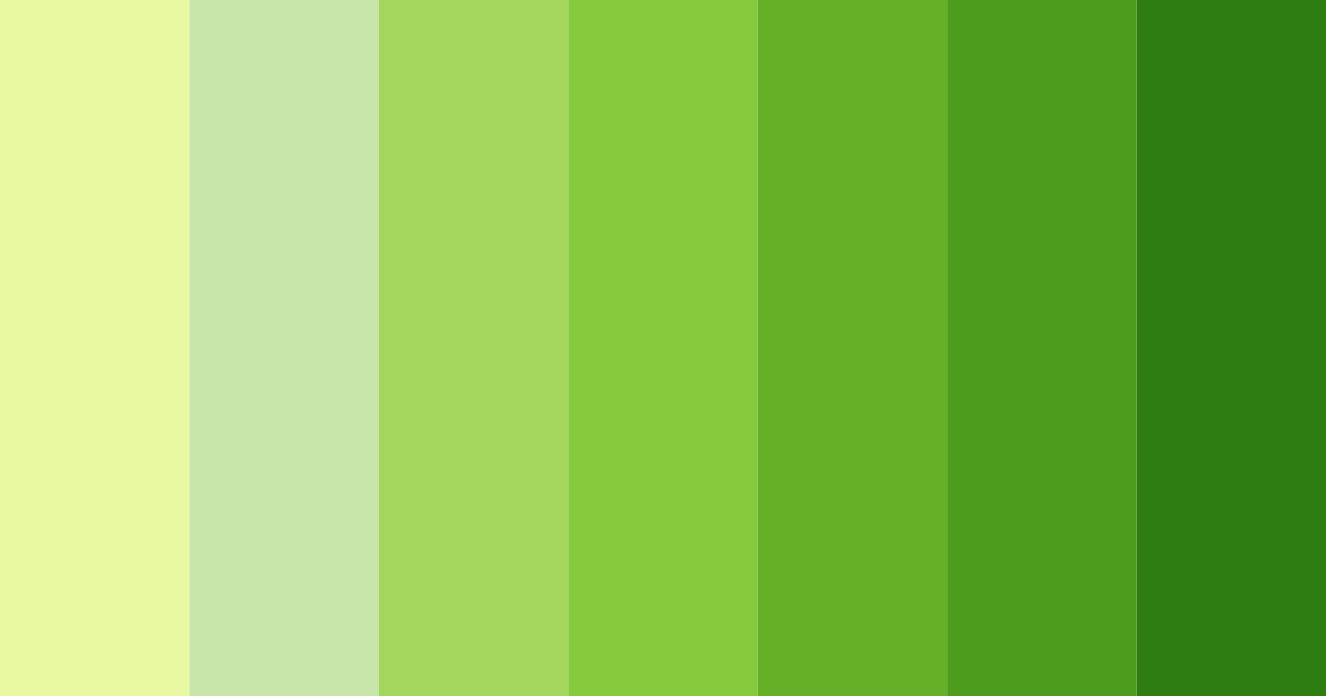Download lime green mousse color palette PNG image (landscape)