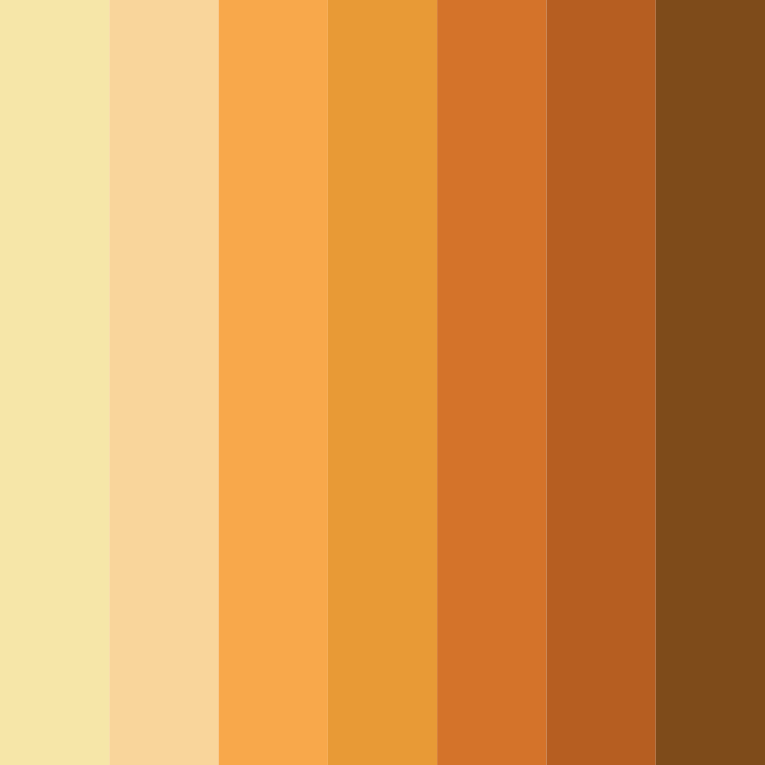 Download golden sunset color palette PNG image (square)