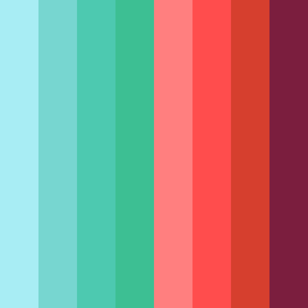Download neon tokyo red color palette PNG image (square)