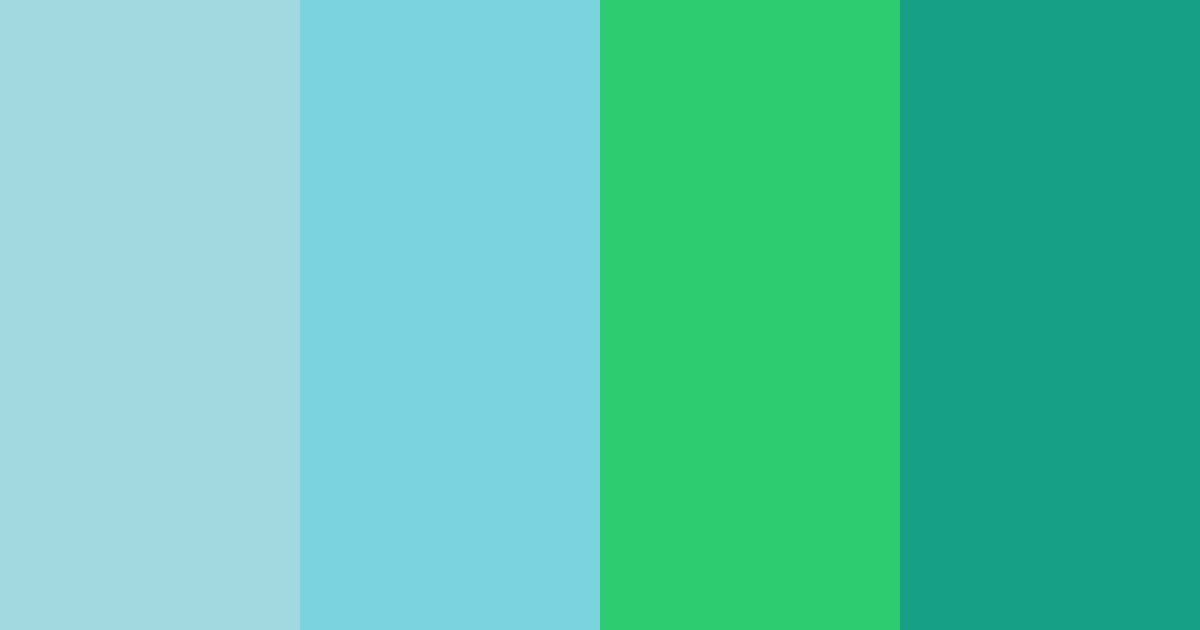Download aqua serenity color palette PNG image (landscape)