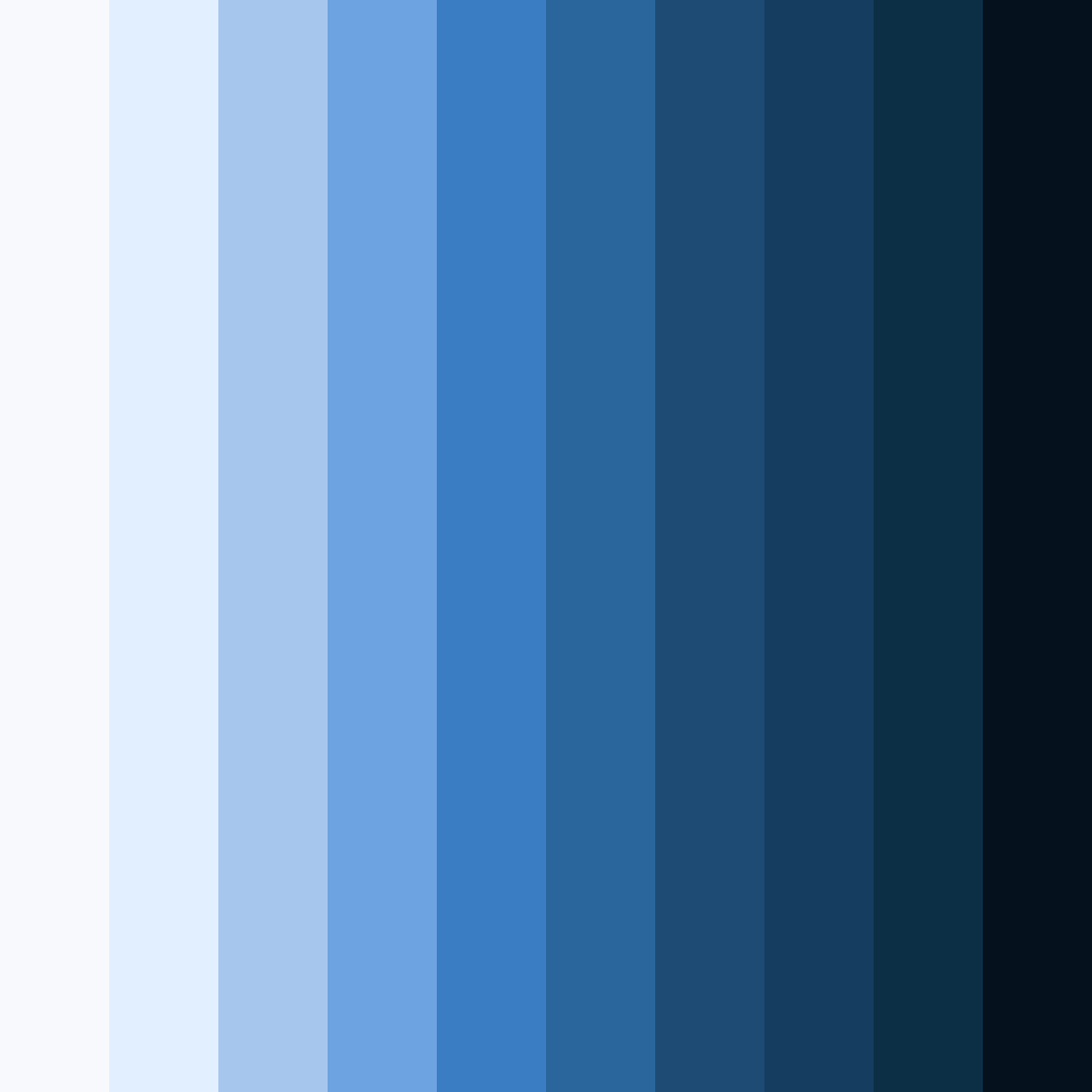 Download blue shades color palette PNG image (square)