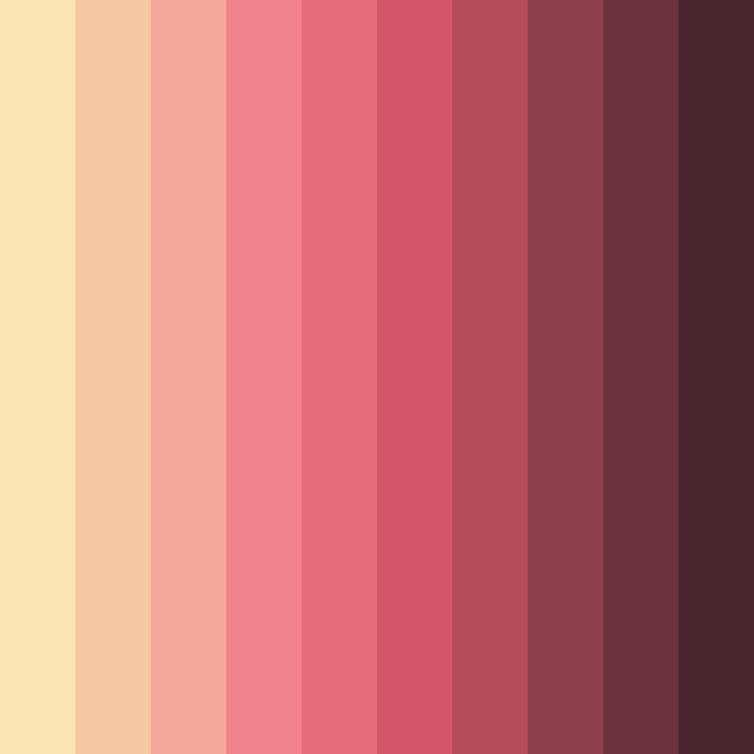 Download blushing sunrise color palette PNG image (square)