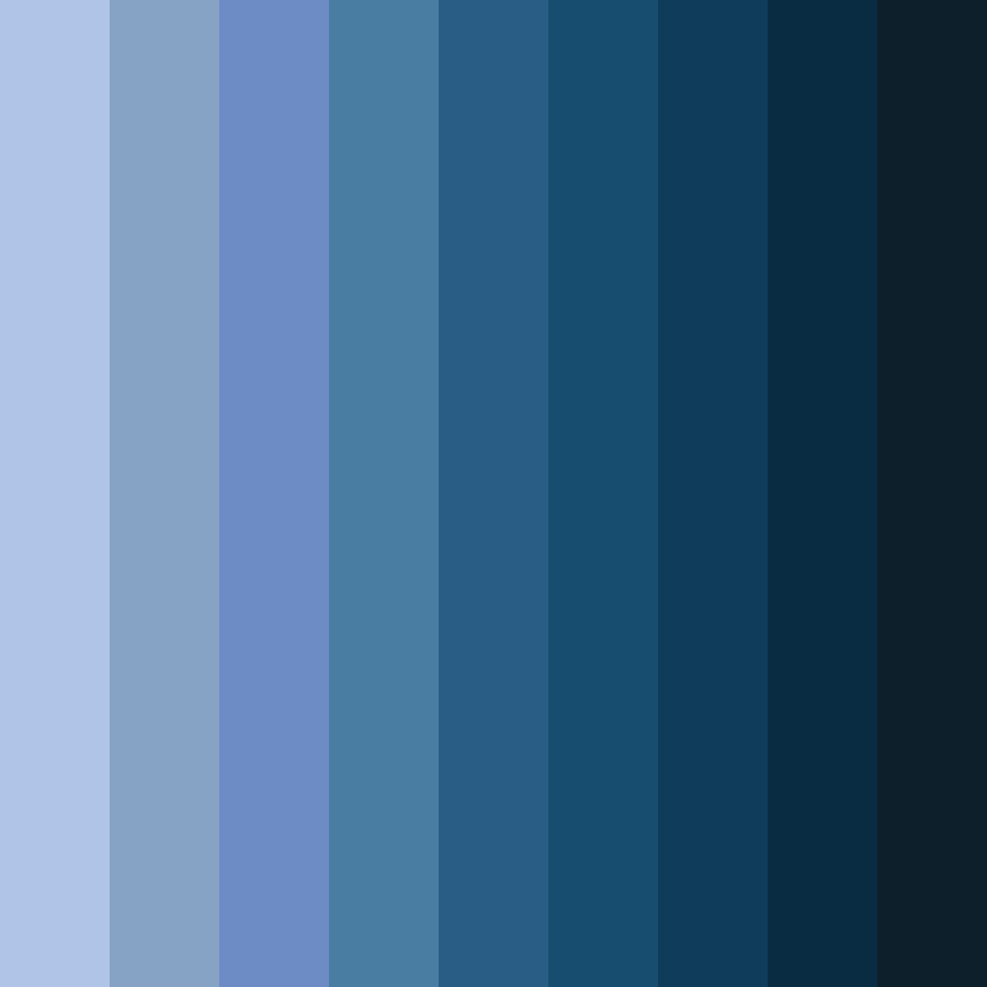 Download mystic london blues color palette PNG image (square)