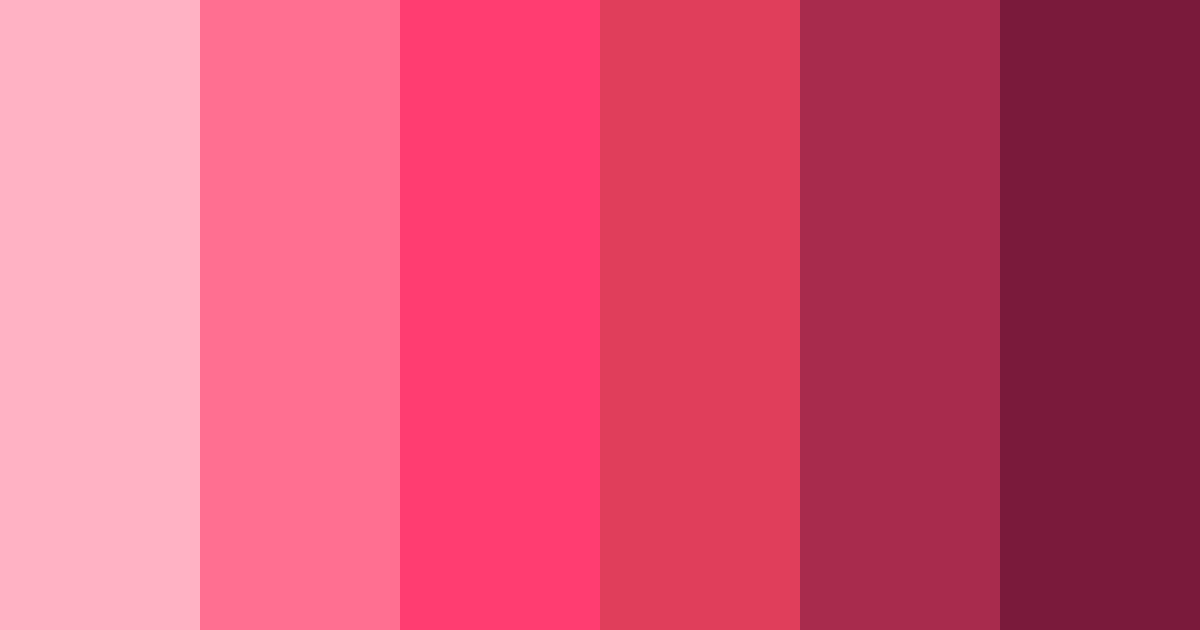 Download shades of red pink color palette PNG image (landscape)