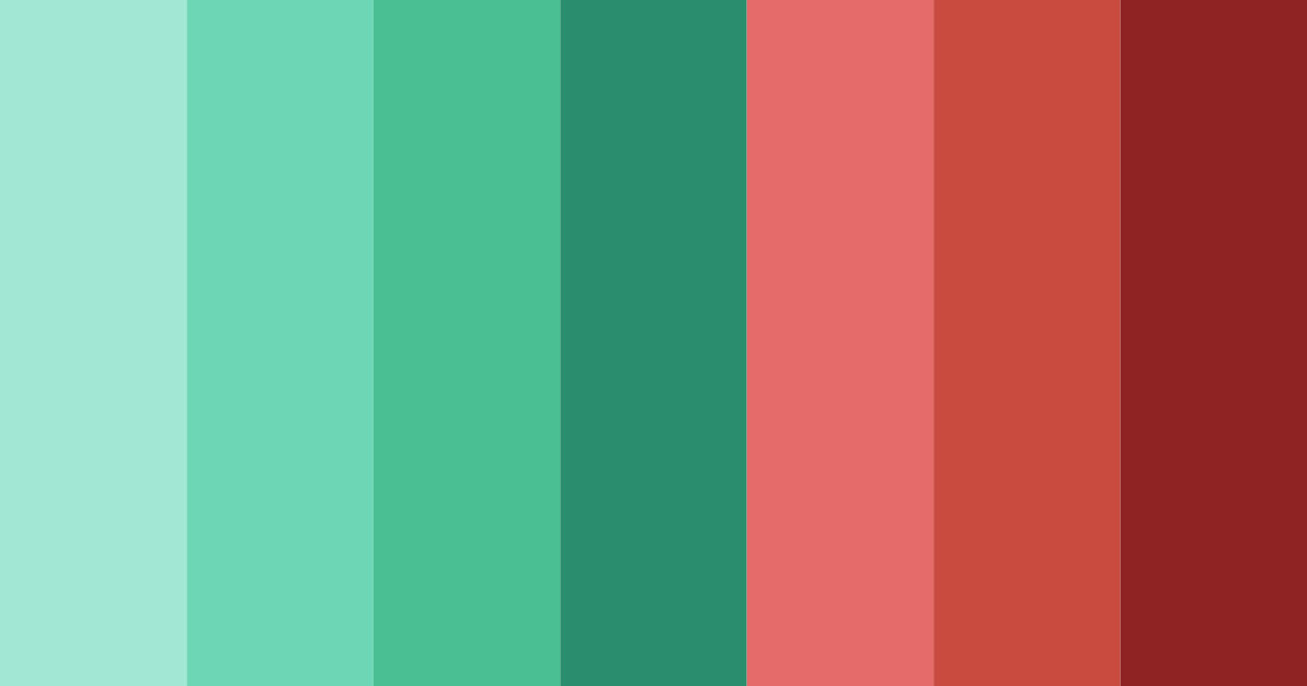 Download teal and red inferno color palette PNG image (landscape)