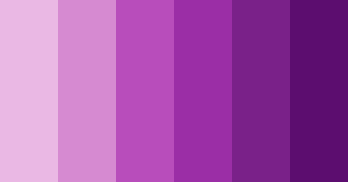 Download shades of purple color palette PNG image (landscape)