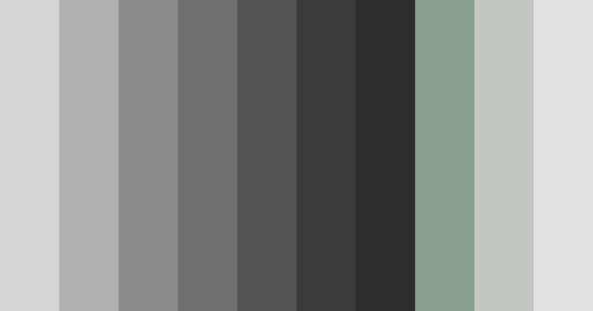Download shades of grey color palette PNG image (landscape)