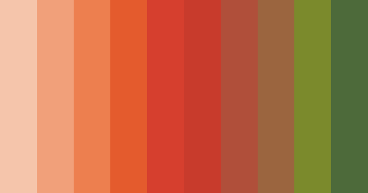 Download red to green tan color palette PNG image (landscape)