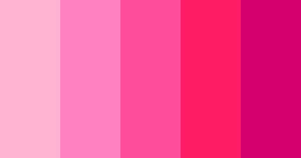 Download bright hot pink color palette PNG image (landscape)