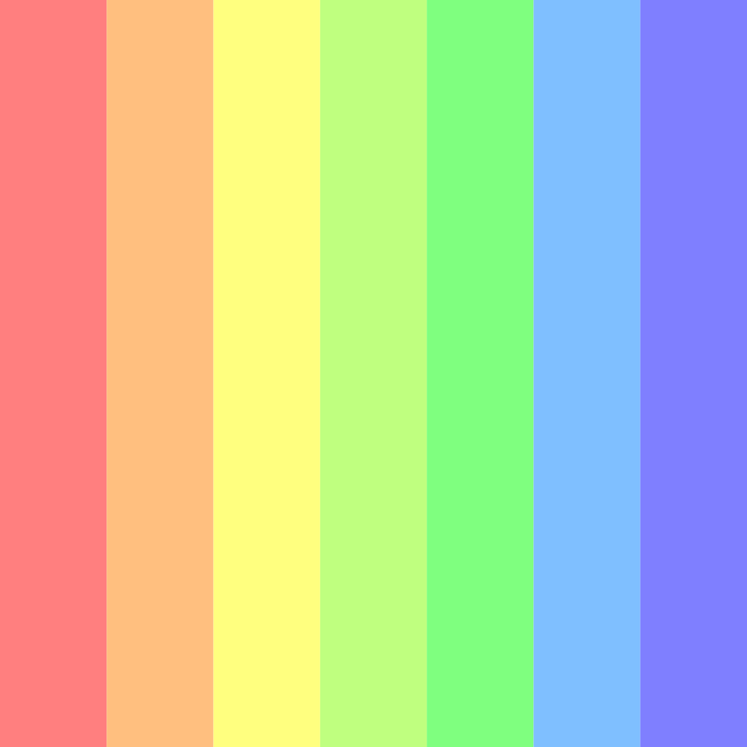 Download colorful rainbow color palette PNG image (square)