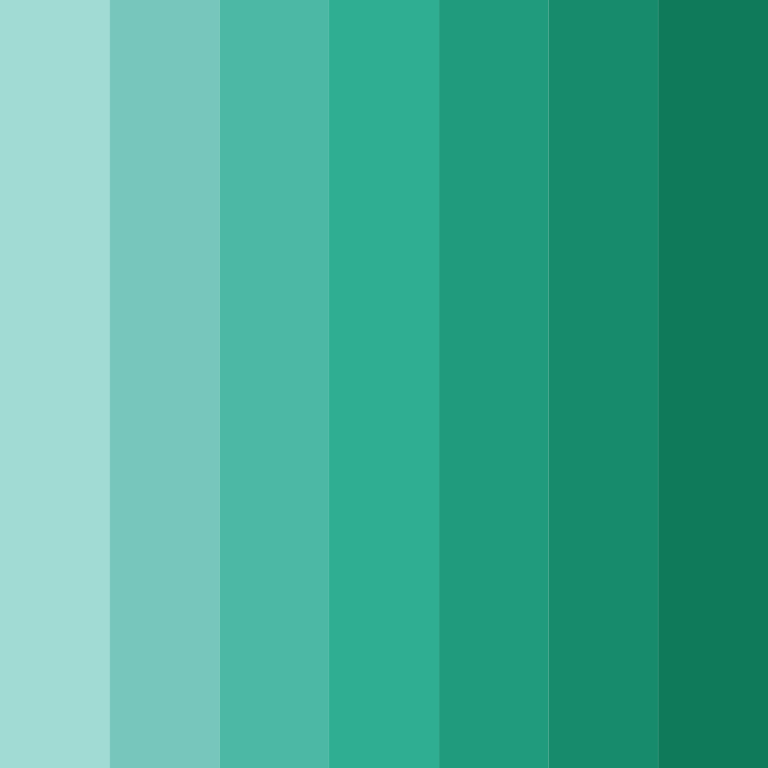 Download teal tranquility color palette PNG image (square)