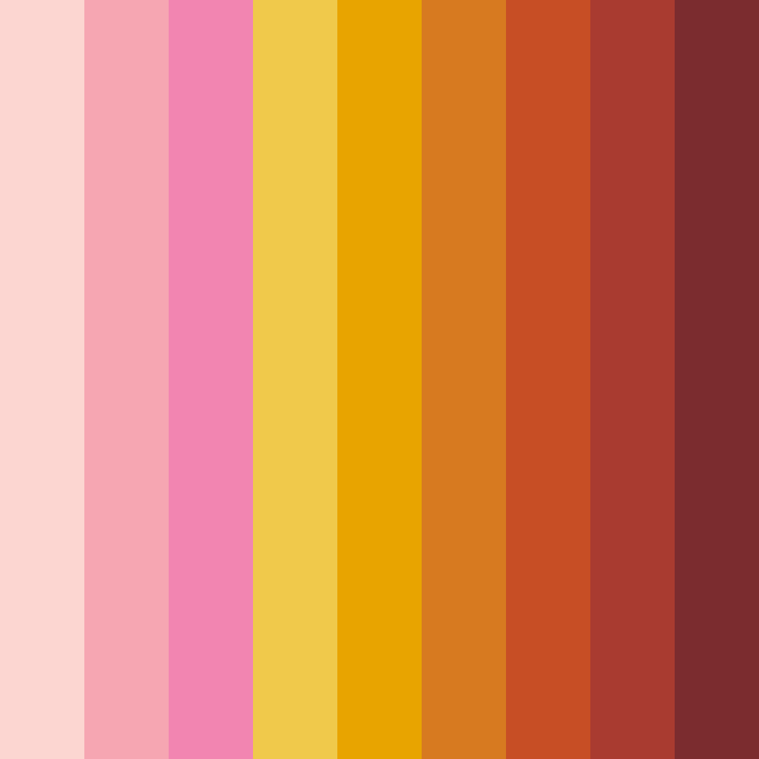 Download sunset orchard color palette PNG image (square)